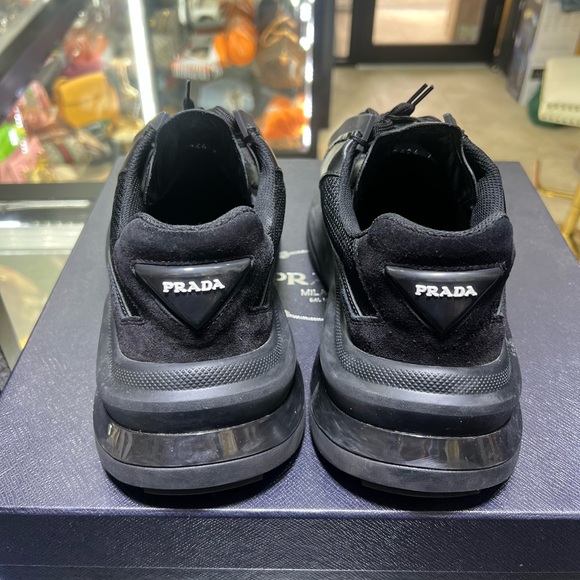 Prada Men's Systeme Brushed Leather Smeakers Size 7 Prada US 8.5-9 - Picture 3 of 7